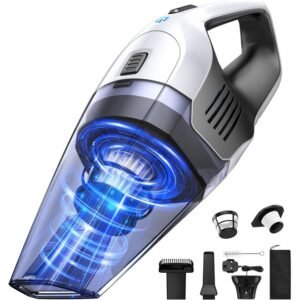 Portutif Handheld Vacuum Cleaner, 8Kpa Strong Suction Car Vacuum Cleaner