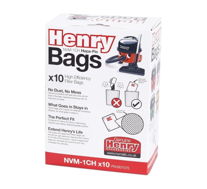 Henry Genuine NVM-1CH 907075 HepaFlo Vacuum Bags, Pack of 10 - Image 3