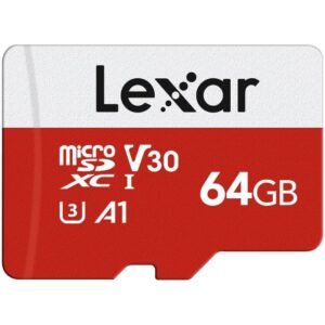 Lexar Micro SD Card 64GB E Series, Up to 100MB/s, microSDHC
