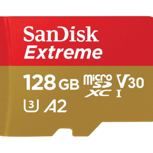 SANDISK Extreme microSD Card + Adapter 128GB, Up to 190MB/s Read Speeds