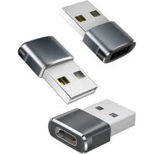 USB C to USB Adaptor, USB to USB C Adapter 3-Pack Charger Cable Converter