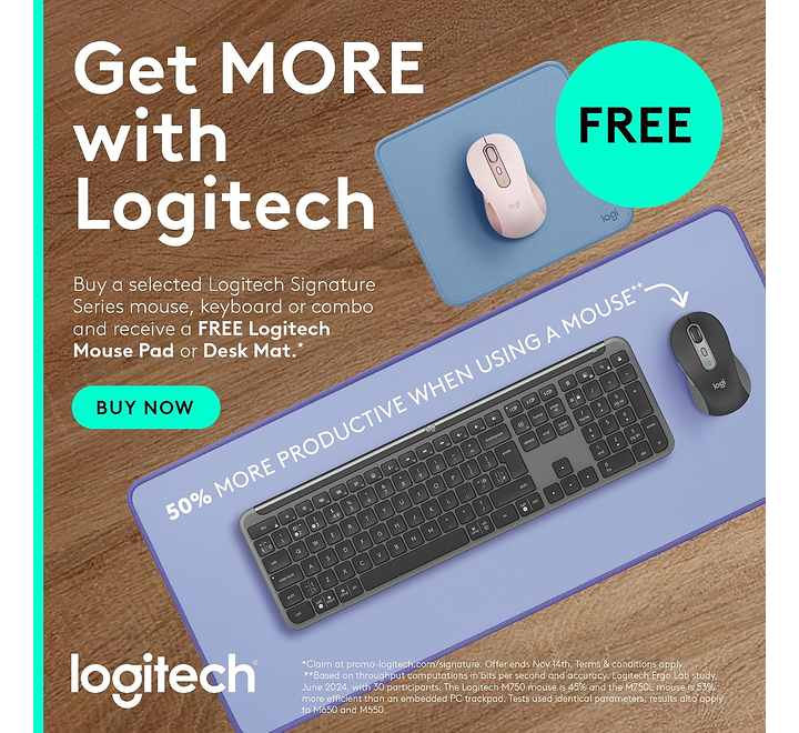 Logitech M240 Silent Bluetooth Mouse, Wireless, Compact - Image 2