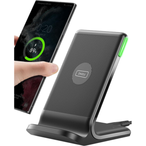 INIU Wireless Charger Stand, 15W Fast Charging Dock Phone Charger with LED